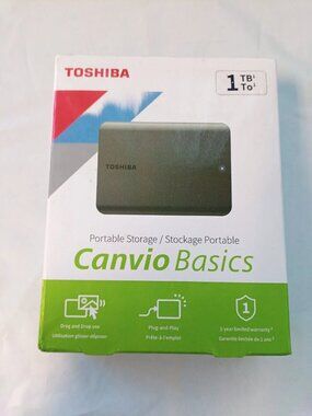 Toshiba Canvio Ready 1 TB Portable External HD USB 3.0 New Black